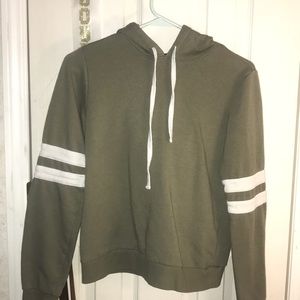 green hoodie pullover